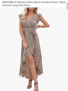 Grecerelle Floral Wrap Maxi Dress